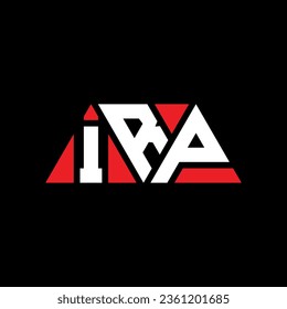 Logo-Design des IRP-Dreiecks mit Dreiecksform. IRP Dreieck Logo Design Monogramm. IRP Dreieck-Vektorlogo-Vorlage mit roter Farbe. IRP Dreieckslogo Einfach, elegant und luxuriös.