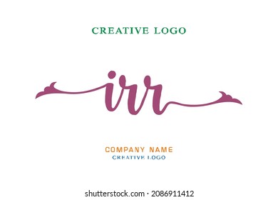 IRR lettering logo is simple, easy to understand and authoritative