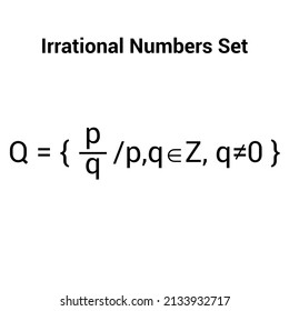 Irrational numbers set in mathematics