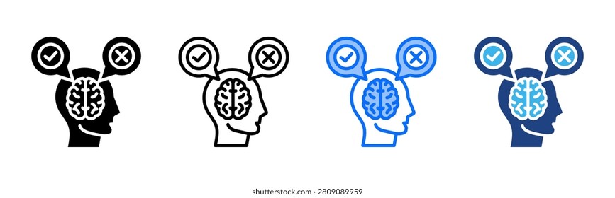 Irrationality icon set multiple style collection