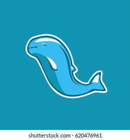 Irrawaddy dolphin logo vector illustration