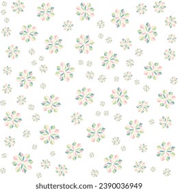 Irregular Abstract Geometric Shape Flower Pattern
