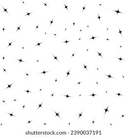 Irregular Abstract Geometric Stars Pattern