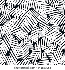 Irregular abstract grid pattern. Confusion linear texture