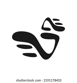 irregular abstract ornament vector, spontaneous imagination design style.