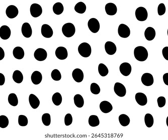 Irregular black stains and smudges on a white surface background. The shapes resemble baked meringue marks or scattered crumbs. Minimalist, organic composition with artistic textured appearance vector
