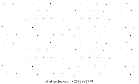Unregelmäßige schwarze Flecken und Schmutzspritzer auf weißem Oberflächenhintergrund. Die Formen ähneln gebackenen Meringue-Flecken oder verstreuten Krümeln. Minimalistische, organische Komposition mit künstlerisch strukturiertem Erscheinungsvektor