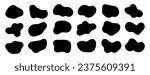 Irregular blob shape vector illustration set