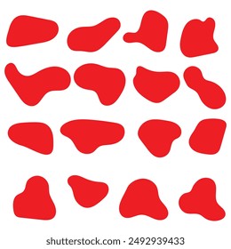 Irregular blob shape vector illustration set design eps 10