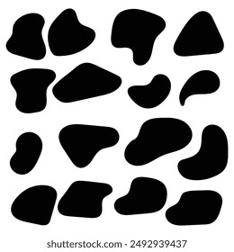 Irregular blob shape vector illustration set design eps 10