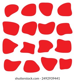 Irregular blob shape vector illustration set design eps 10
