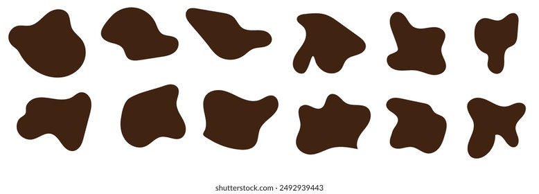 Irregular blob shape vector illustration set design eps 10
