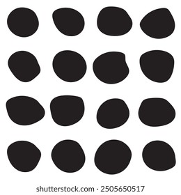 Irregular blob shape vector illustration set. Vector illustration isolated on white background.