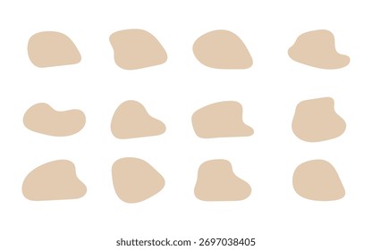 Irregular blob shape vector illustration set. Amoeba, irregular colorful blob shape vector illustration set. Organic blob shape collection. Liquid shape set. vector illustration 