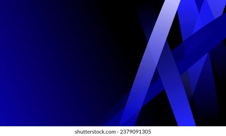 Formas geométricas de color azul irregular que brillan en el fondo oscuro