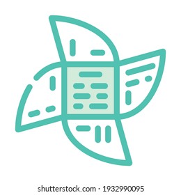 irregular booklet color icon vector. irregular booklet sign. isolated symbol illustration