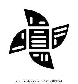 irregular booklet glyph icon vector. irregular booklet sign. isolated contour symbol black illustration