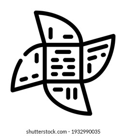 irregular booklet line icon vector. irregular booklet sign. isolated contour symbol black illustration