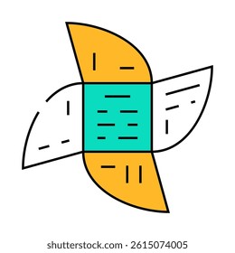 irregular booklet line icon vector. irregular booklet sign. isolated symbol illustration