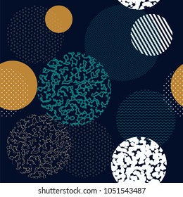 Irregular circles pattern with circles. Pattern ideal for wrapping paper, wallpaper and textiles.