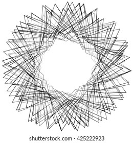 Irregular circular, geometric element. Vector art.