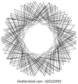 Irregular circular, geometric element. Vector art.