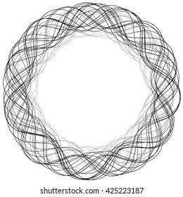 Irregular circular, geometric element. Vector art.