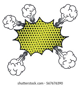 irregular cloud scream pop art for dialogue with several cumulus