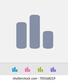 Irregular Column Graph - Icons. A professional, pixel-perfect icon designed on a 32x32 pixel grid and redesigned on a 16x16 pixel grid for very small sizes.