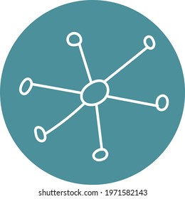 Copo de nieve de cristal irregular, ilustración de icono, vector sobre fondo blanco