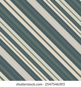 Irregular diagonal listras vetor festivo fundo. Padrão contínuo com listras verdes espessas e finas. Design de papel de embrulho de Natal. Repetição sazonal para feriados. Tela de fundo vintage