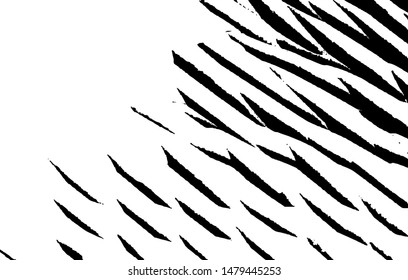 Irregular dynamic stripe and spot wavy background. Abstract distressed vector illustration. Overlay over any design to create interesting effect and depth. Black isolated on white. EPS10