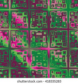 irregular evolving  tiles - vector seamless pattern