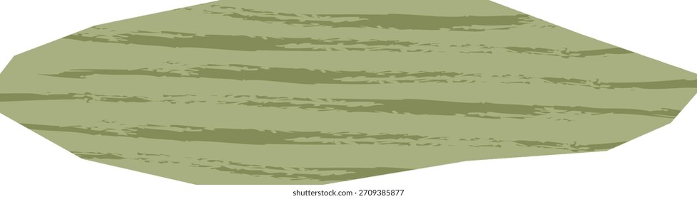 Losa geométrica irregular con líneas de grano de madera áspera en estilo de dibujos animados planos. Parche de textura de madera en ángulo, rayas angustiadas y bordes rugosos dibujados con trazos audaces. Ilustración vectorial de dibujos animados