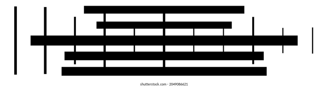 Irregular, grid mesh, lattice, grating geometric pattern element