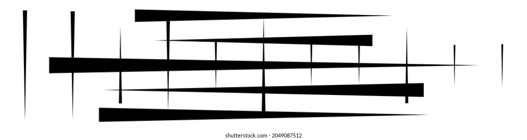 Irregular, grid mesh, lattice, grating geometric pattern element
