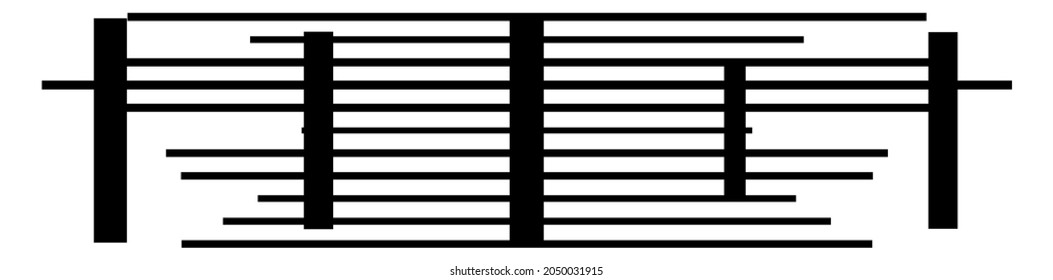 Irregular, grid mesh, lattice, grating geometric pattern element