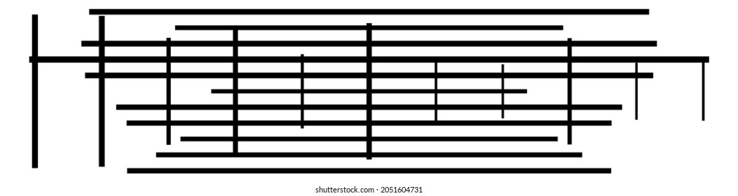 Irregular, grid mesh, lattice, grating geometric pattern element