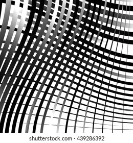 Irregular grid, mesh pattern Geometric minimal pattern with warped lines.