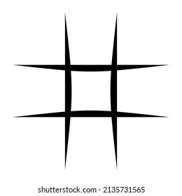 Irregular grid, mesh with random lines. Squares lattice, grating, trellis and plexus pattern