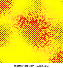 Irregular halftone pop art, polka dot pattern