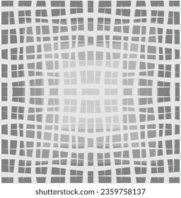 Grilla gris claro irregular sobre fondo gris. mosaico y patrón