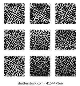 Irregular lines background, pattern, abstract design element set