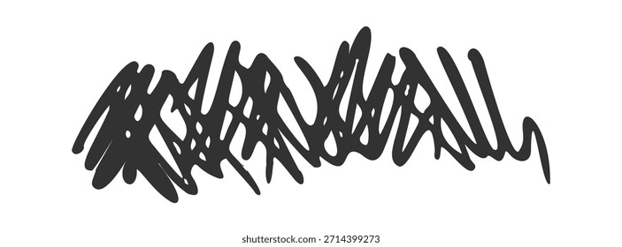 Unregelmäßige Linien Pinselstrich doodle art