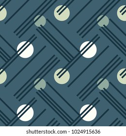 Irregular lines and circles diagonal seamless pattern. For print, fashion design, wrapping, wallpaper.