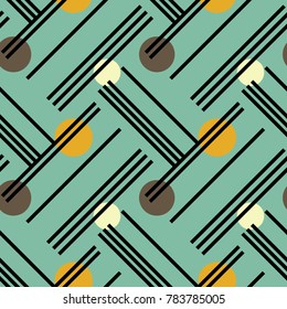 Irregular lines and circles diagonal seamless pattern. For print, fashion design, wrapping, wallpaper.