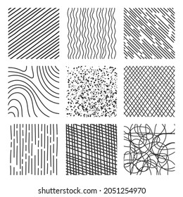 Irregular lines, stripes and strokes in different styles.
