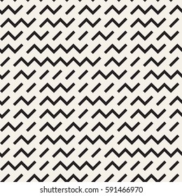 Irregular Maze Shapes Tiling Contemporary Graphic. Abstract Geometric Background Design. Vector Seamless Black and White Pattern.