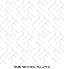Irregular Maze Shapes Tiling Contemporary Graphic Design. Vector Seamless Black and White Pattern