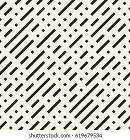 Irregular Maze Shapes Tiling Contemporary Graphic Design. Vector Seamless Black and White Pattern